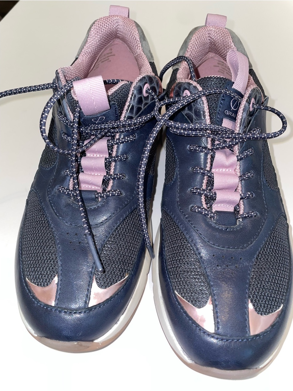 Cole Haan Navy and Pink Sneakers